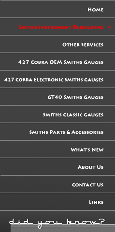 Instrument Rebuilding & New Instruments for Classic British Sports Cars