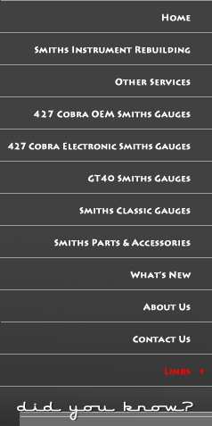 Instrument Rebuilding & New Instruments for Classic British Sports Cars