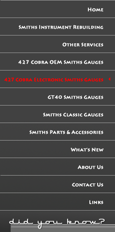 Instrument Rebuilding & New Instruments for Classic British Sports Cars