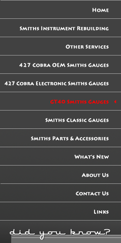 Instrument Rebuilding & New Instruments for Classic British Sports Cars