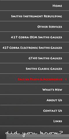 Instrument Rebuilding & New Instruments for Classic British Sports Cars