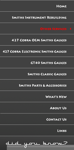 Instrument Rebuilding & New Instruments for Classic British Sports Cars